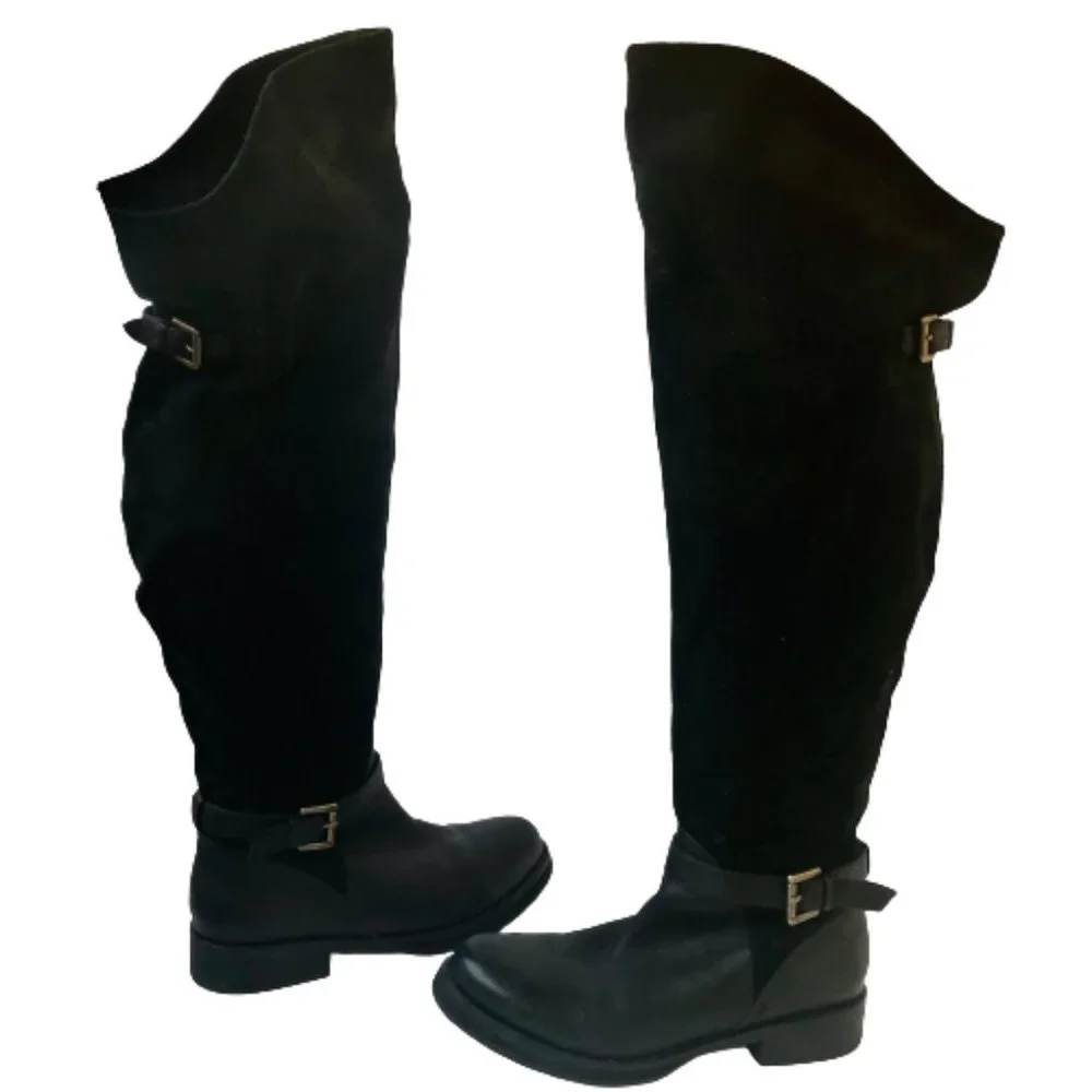 Gentle Souls Over The Knee Boot Two Leathers
